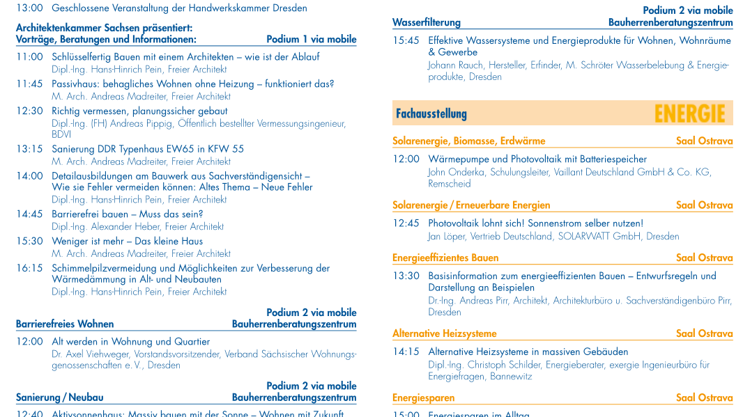 Rahmenprogramm zur Messe